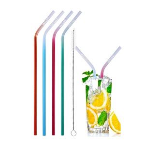 Brand New SEALED In Box Eco-Friendly Waloo Stainless Steel Drinking Straw Set